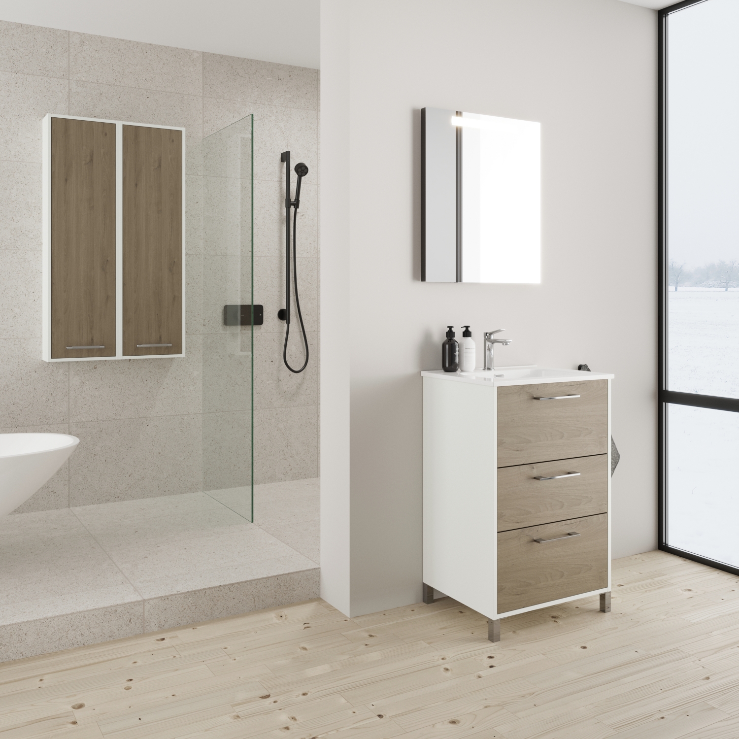 Meuble bas Oslo 3 tiroirs - 60 cm Aquance