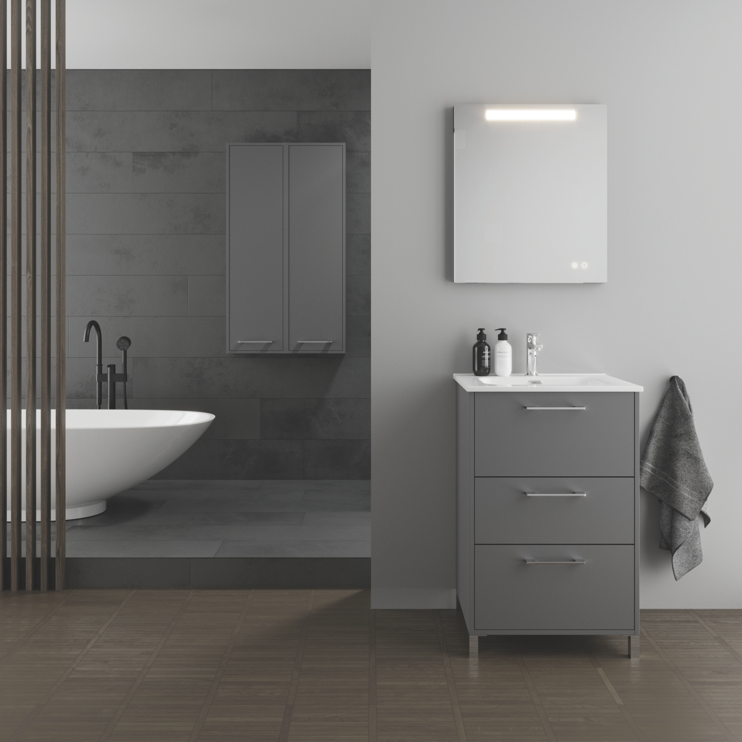 Meuble bas Oslo 3 tiroirs - 60 cm Aquance