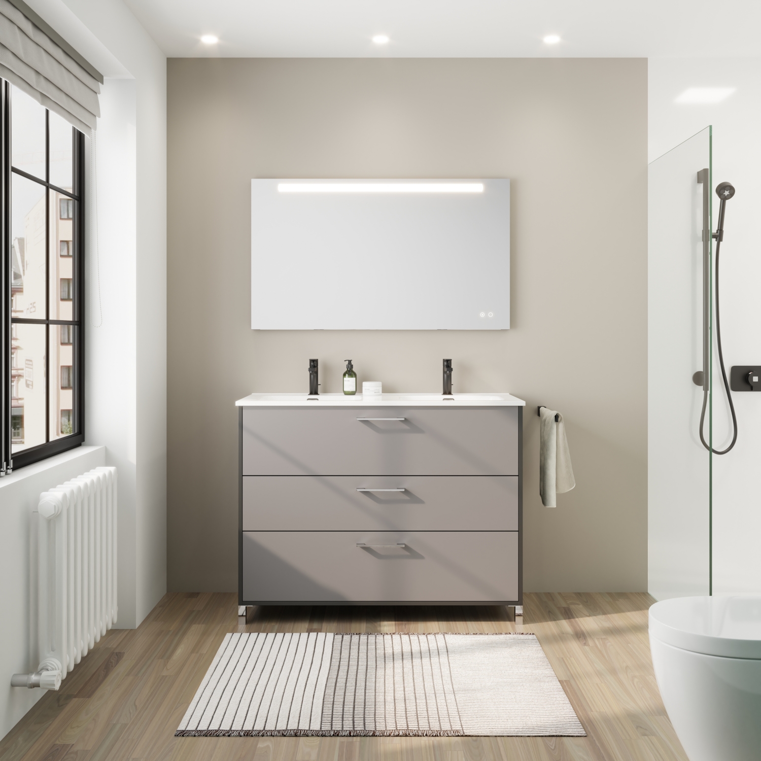 Meuble bas Oslo 3 tiroirs - 80 cm Aquance