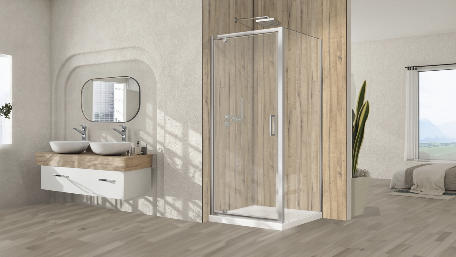  Paroi fixe de douche profil silver verre transparent 