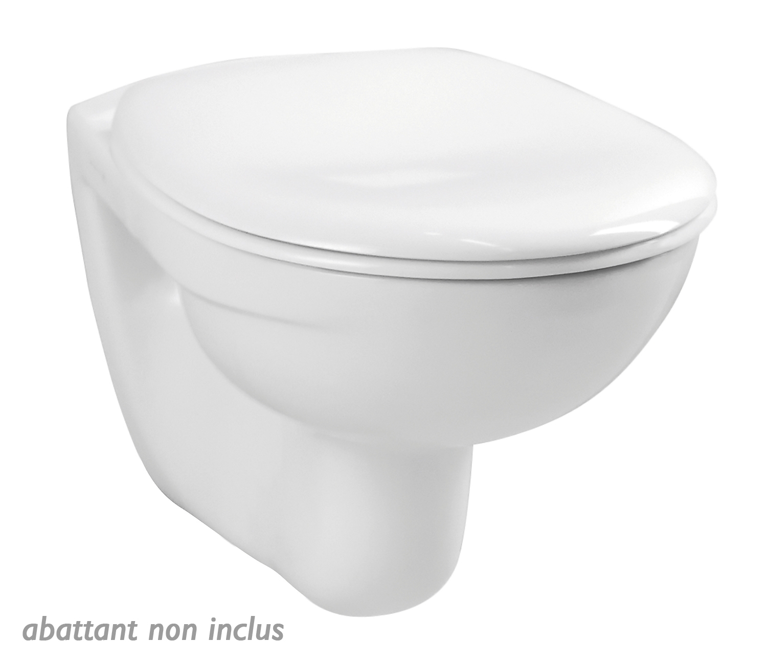 WC Suspendu céramique blanc avec abattant - Cuvette Toilette