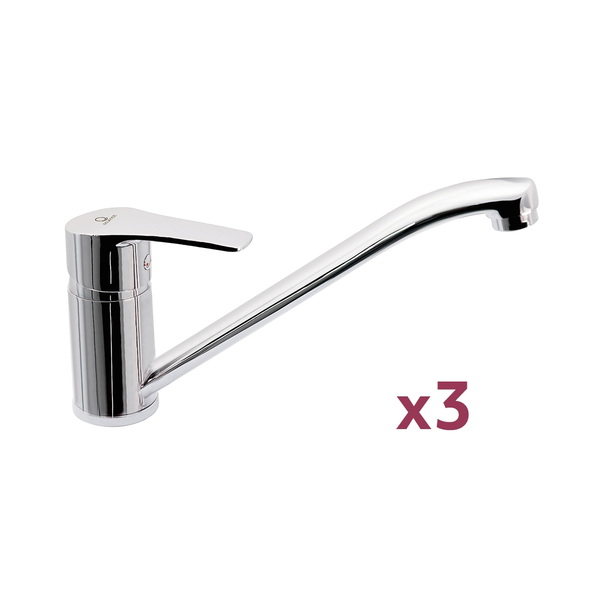 Lot de 3 mitigeurs évier Sodi C2 - Bec tube Aquance