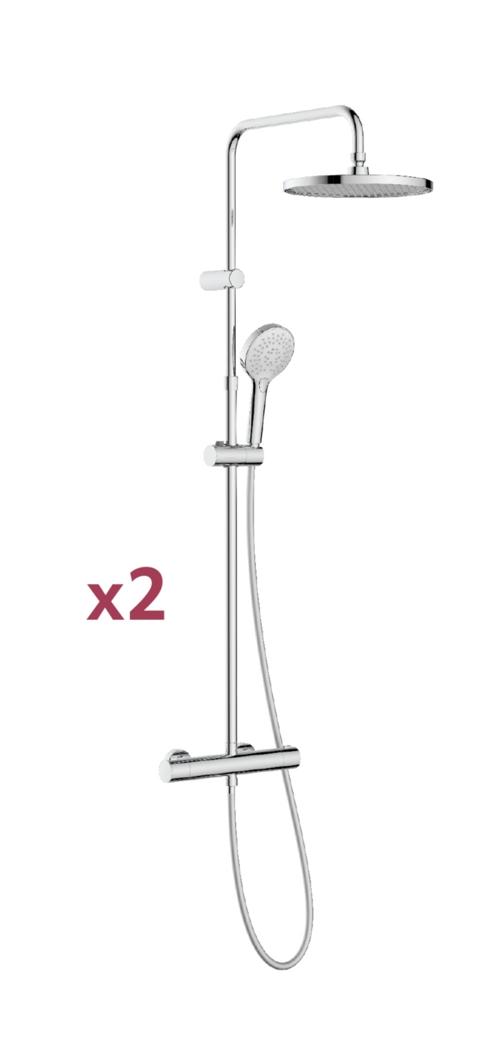 Opération Foot26 - Lot de 2 colonnes de douche thermostatiques Sodi