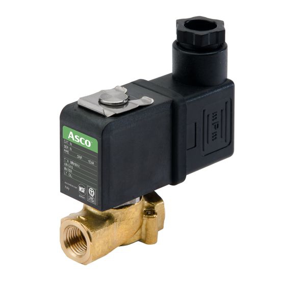 Electrovanne complète commande directe 2/2 NF laiton plage 0 à 30 °C série G256 Asco