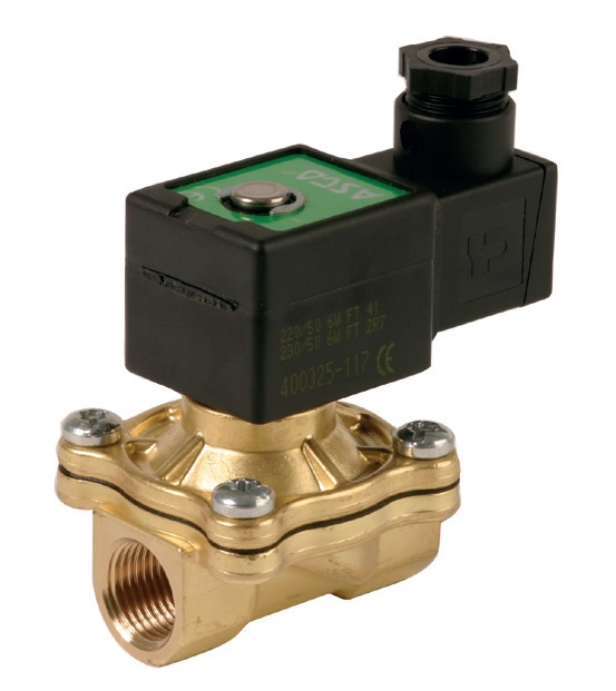  Electrovanne complète commande assistée à membrane attelée 2/2 NF laiton membrane NBR série 210 