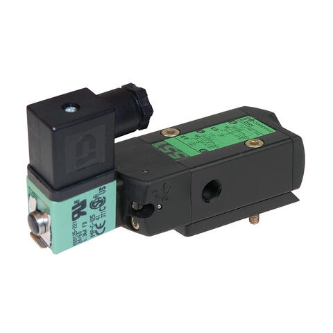 Distributeur 3/2 NF commande électropneumatique rappel ressort diamètre 1/4" série 551 Asco