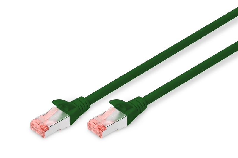 Câble réseau préconfectionné RJ45 vert catégorie 6 Assmann