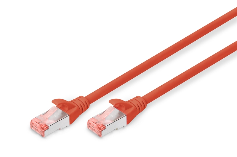 Câble réseau préconfectionné RJ45 rouge - catégorie 6A Assmann