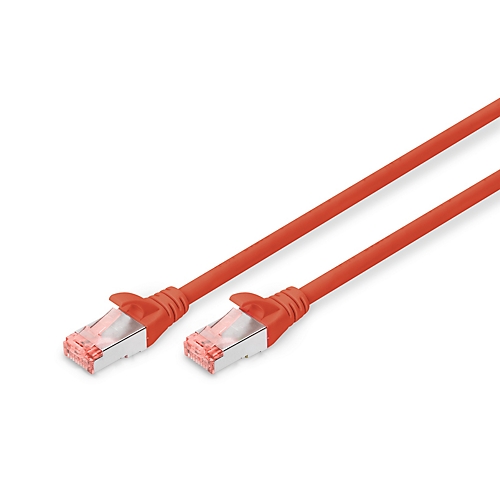 Câble réseau préconfectionné RJ45 rouge - catégorie 6 Assmann