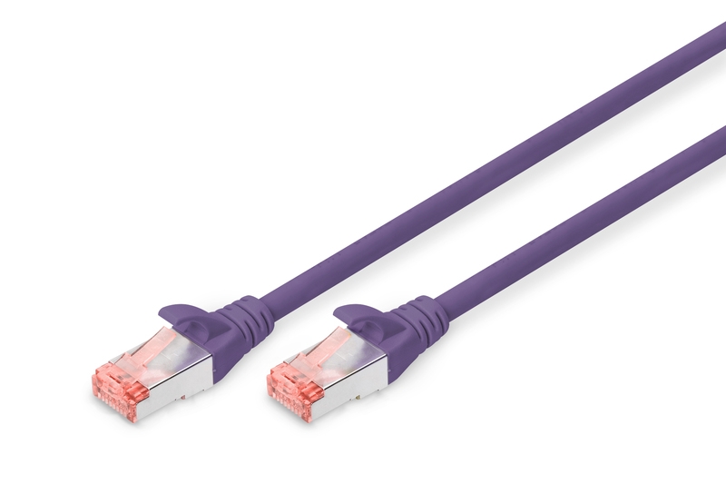 Câble réseau préconfectionné RJ45 violet - catégorie 6 Assmann
