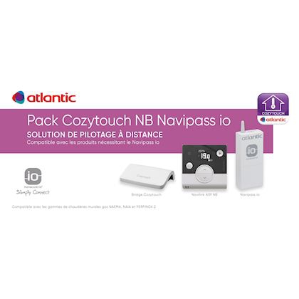 ATLANTIC PAC ET CHAUDIERE - Pack Cozytouch NB A.I. composé d'un Navilink  A59 Noir et Blanc et d'un Bridge Cozytouch Réf. 501003
