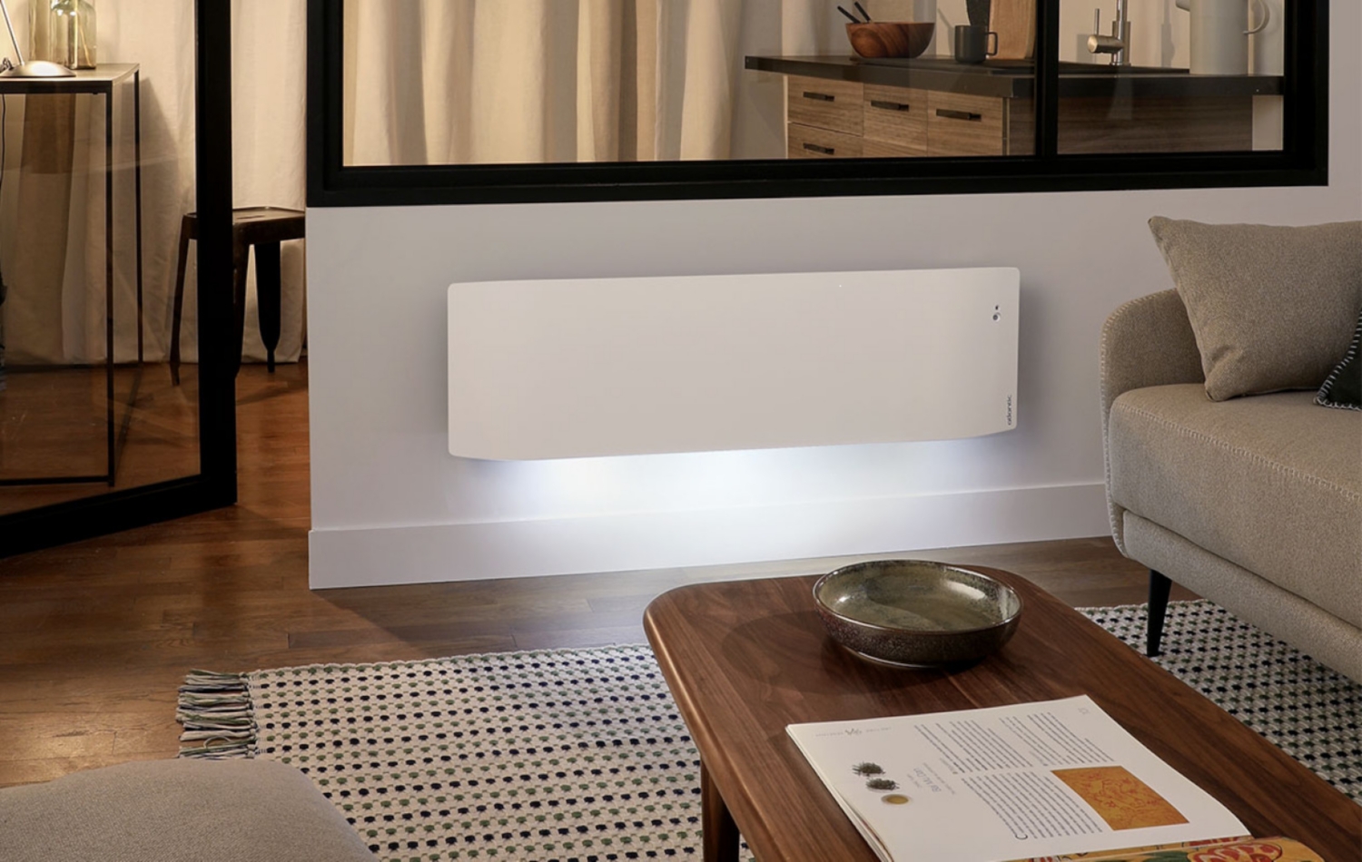 Radiateur Divali Néo connecté lumineux - Blanc carat Atlantic