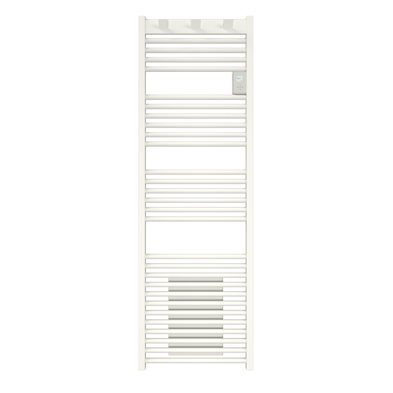 Sèche-serviettes mixte - Blanc - 173,8 cm x 45 cm - Avec élément électrique  de 1000W, robinets de radiateur et adaptateur - Arno