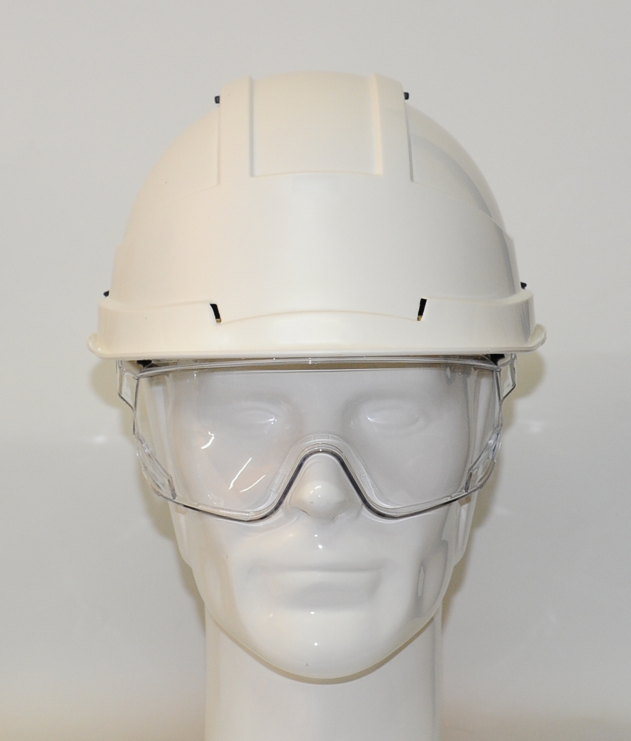 Casque de chantier visière longue KARA blanc - AUBOUEIX - 0031LTC