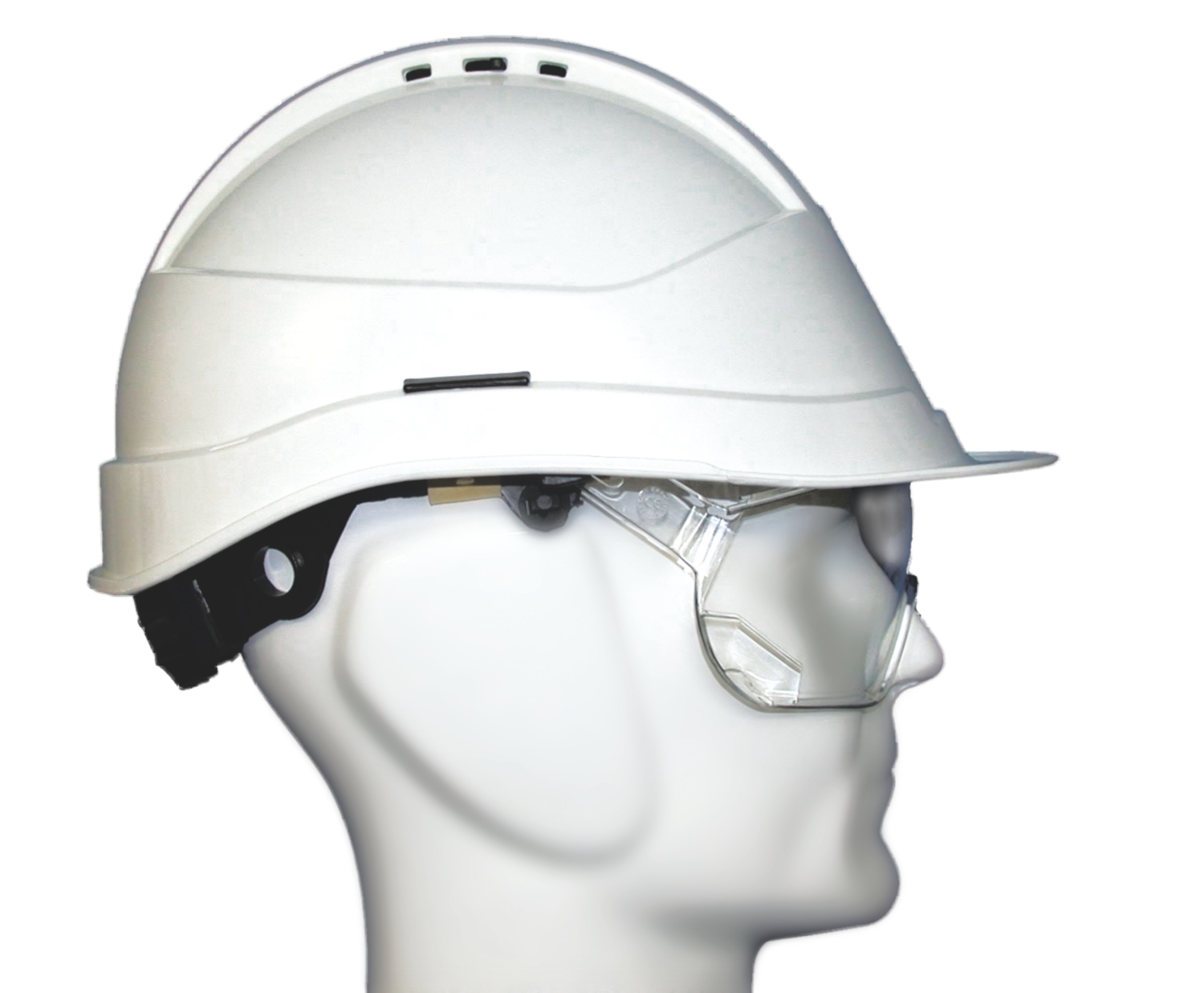 Casque de chantier à visière longue avec lunettes KARA Auboueix