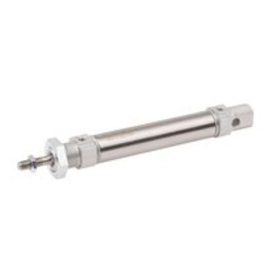  Vérin pneumatique ISO 6432 rond alu diamètre 25 double effet amortissement pneumatique réglable série MNI 