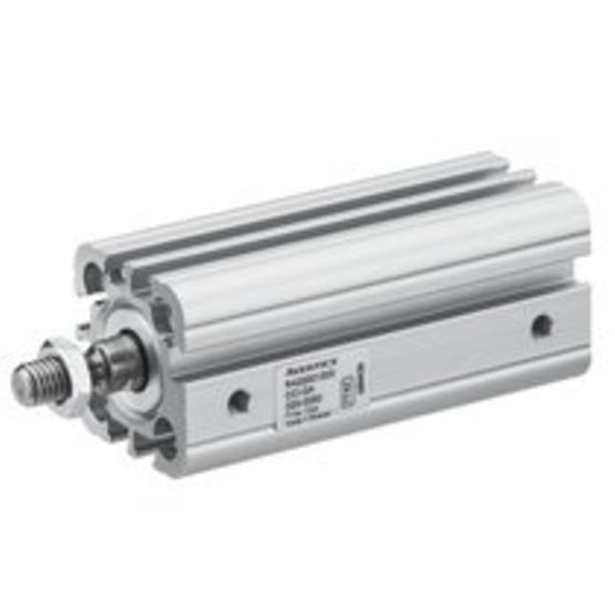 Vérin pneumatique ISO 21287 compact diamètre 63 double effet amortissement pneumatique réglable série CCI Aventics