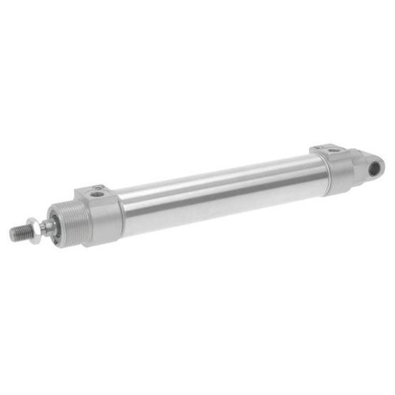 Vérin pneumatique ISO 6431 rond inox diamètre 50 double effet amortissement pneumatique réglable série RPC Aventics