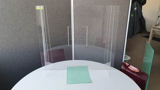 Ecran de protection Plexiglas pour comptoir Mabéo Industries