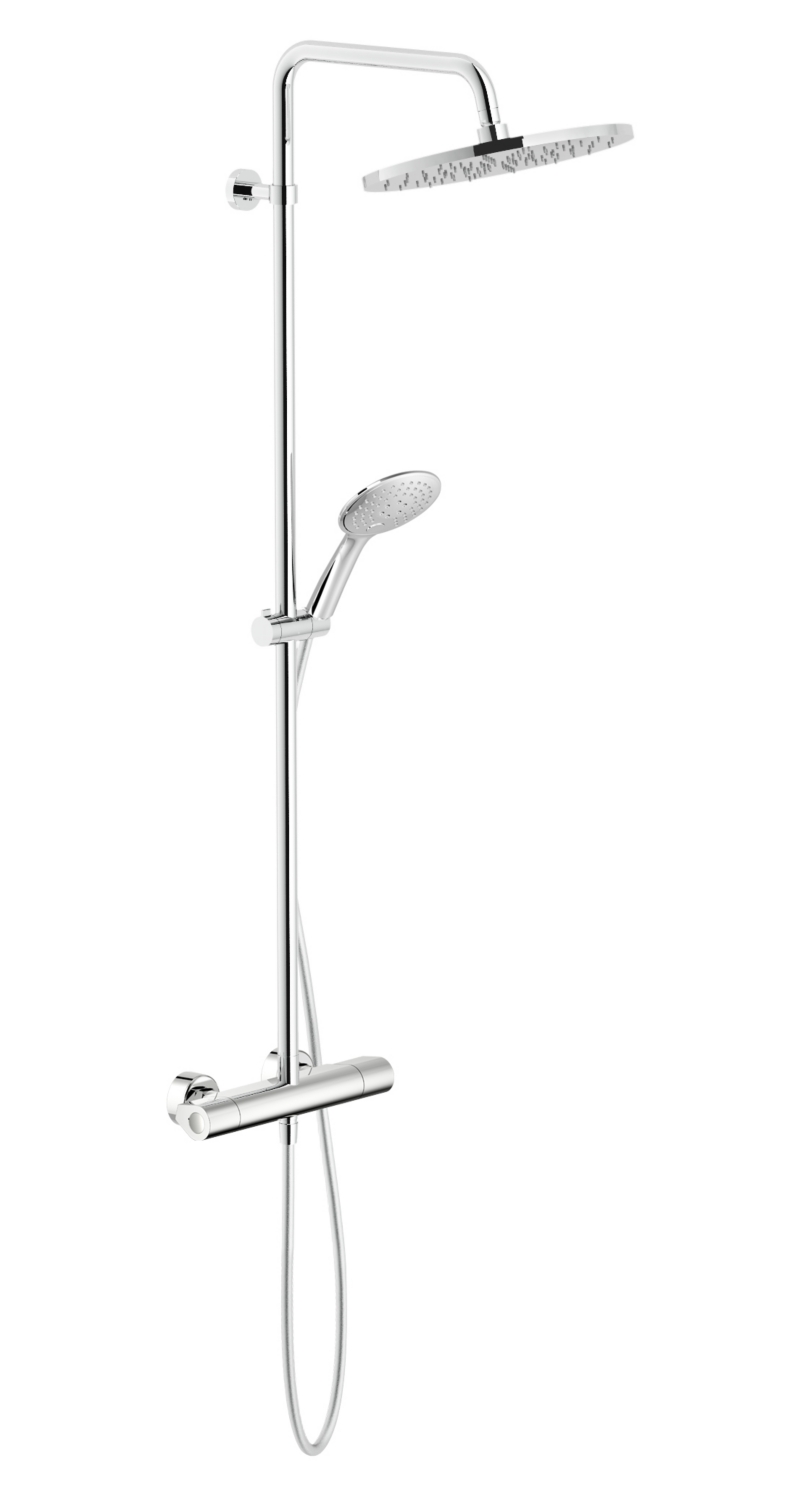 Colonne de douche thermostatique Gary avec tablette Aquance