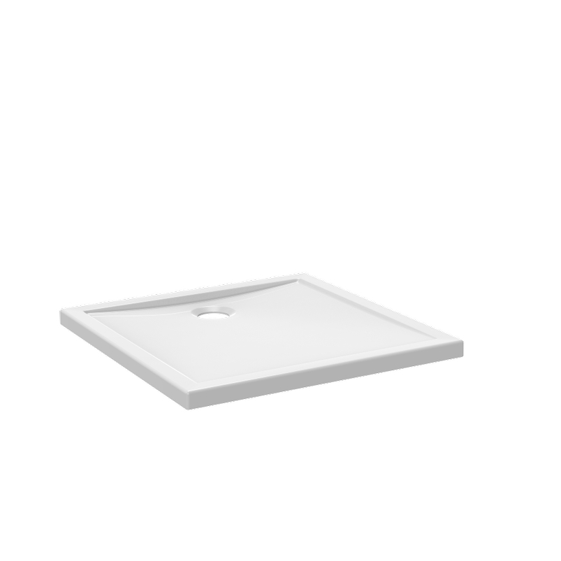 Receveur Plato ultra-plat carré à poser ou à encastrer Aquance