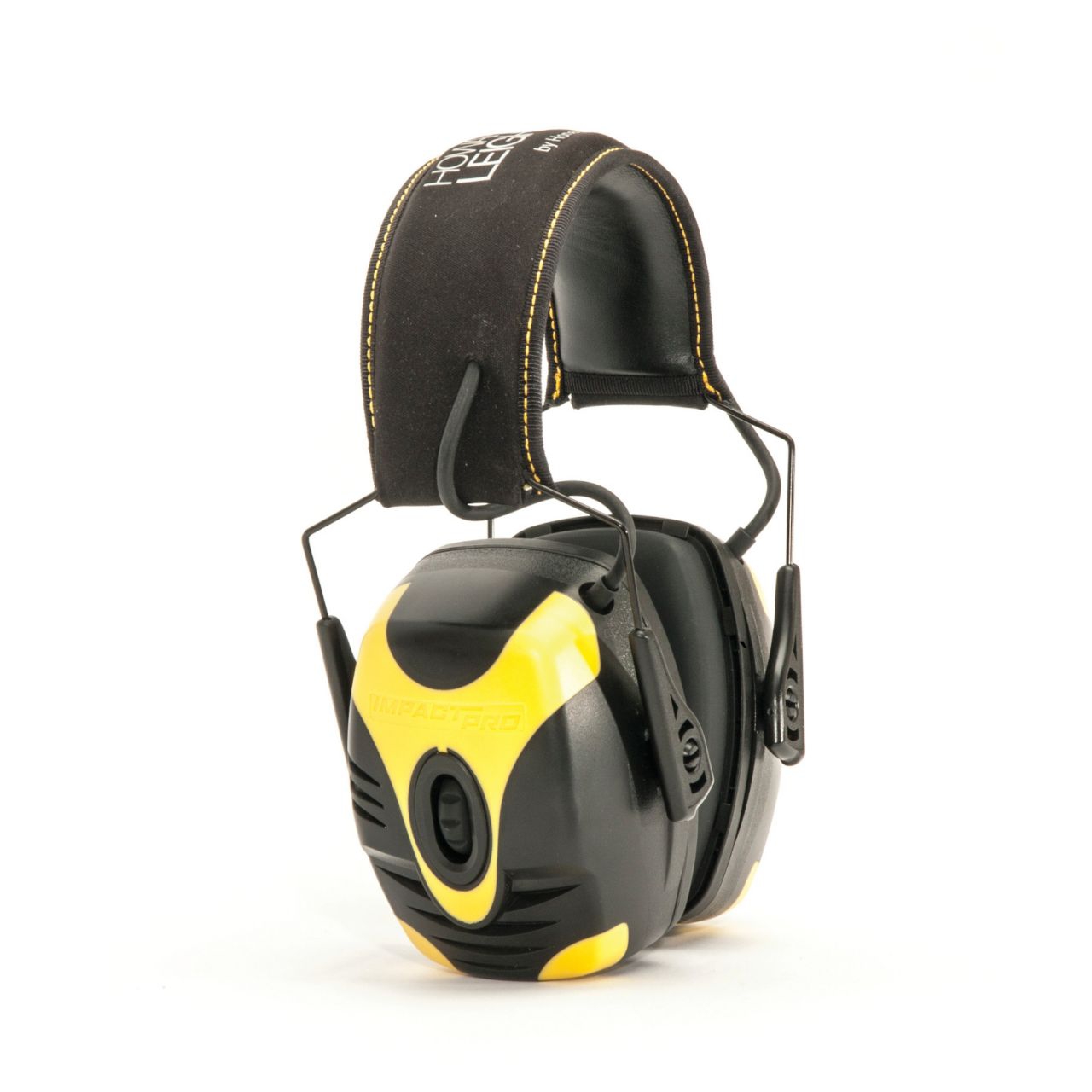 Casque antibruit jaune noir communicant Impact Pro avec serre-tête SNR 33 dB Howard Leight by Honeywell