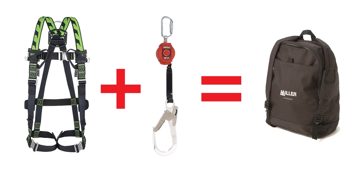 Harnais H-Design Duraflex + Enrouleur Turbolite + Sac à dos offert Miller by Honeywell