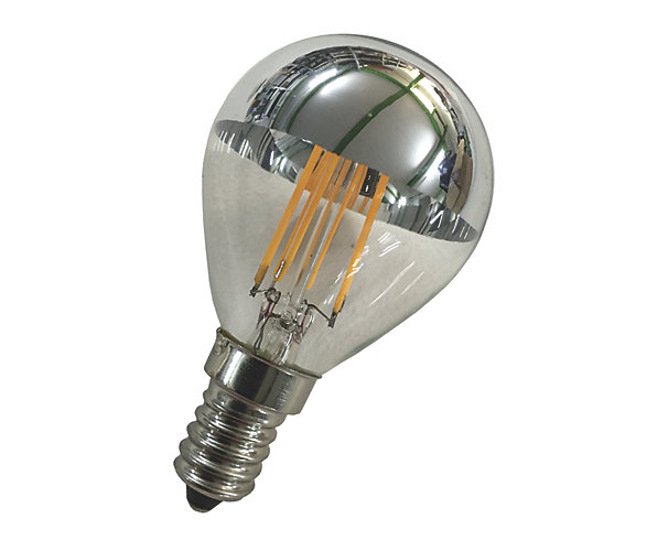 Lampe LED Filament G45 E14 3W 2700K Calotte Argent dimmable Bailey