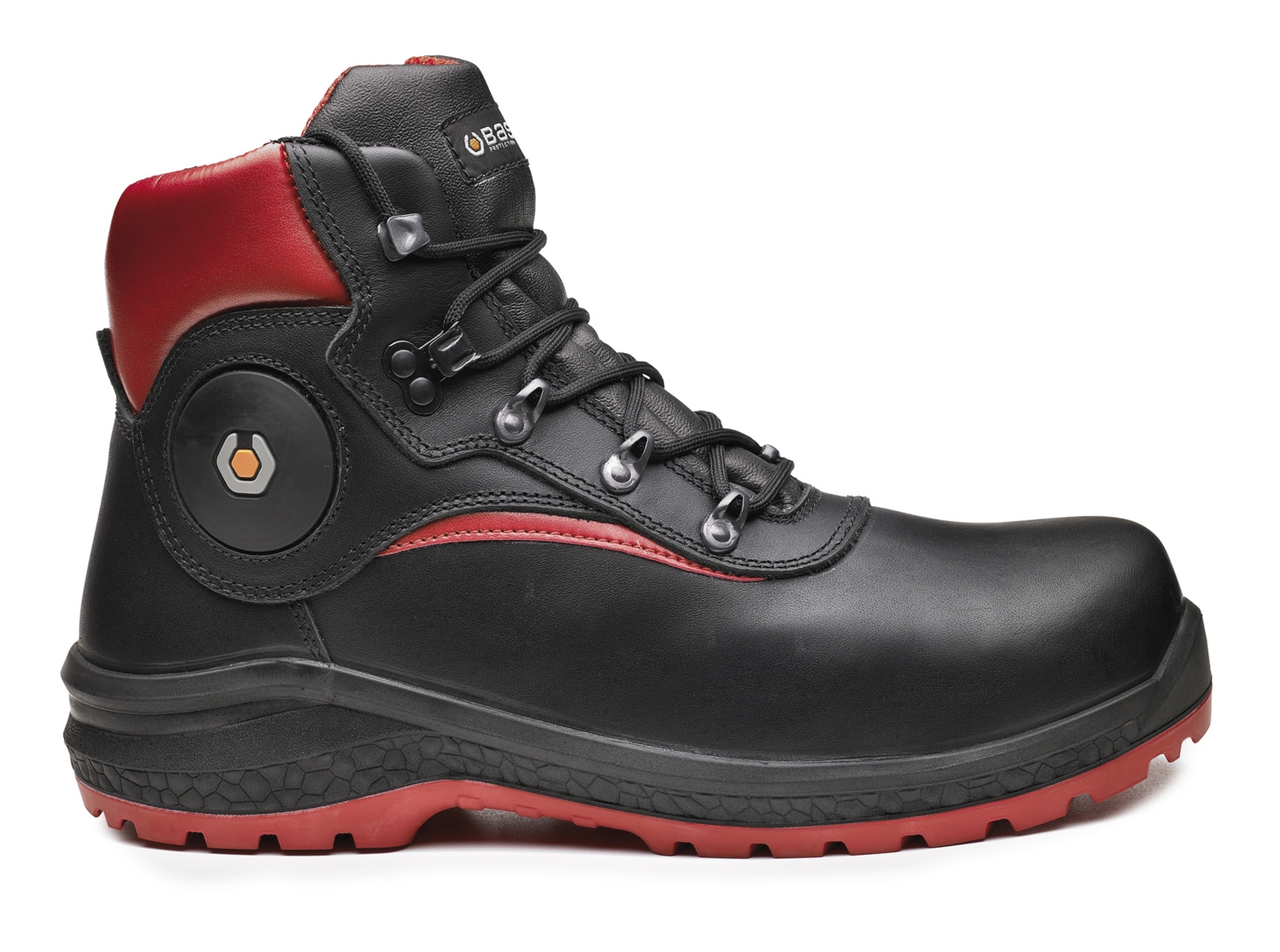 Chaussures de sécurité hautes Be-Stone B0891 - Noir/Rouge Base Protection