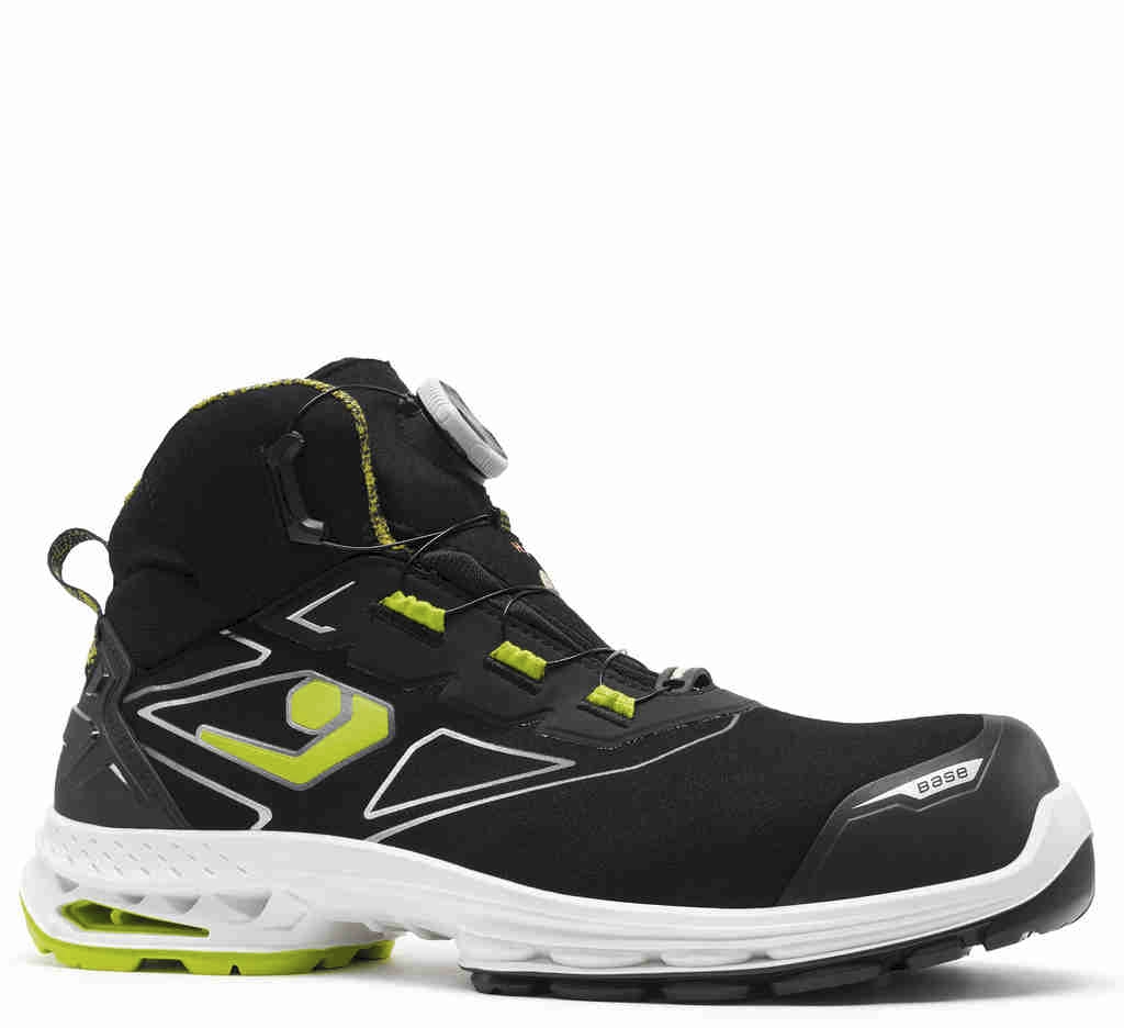 Chaussures de sécurité hautes Copenhagen mixte noir / jaune - S7S ESD LG SC FO SR - Run@Work Base Protection