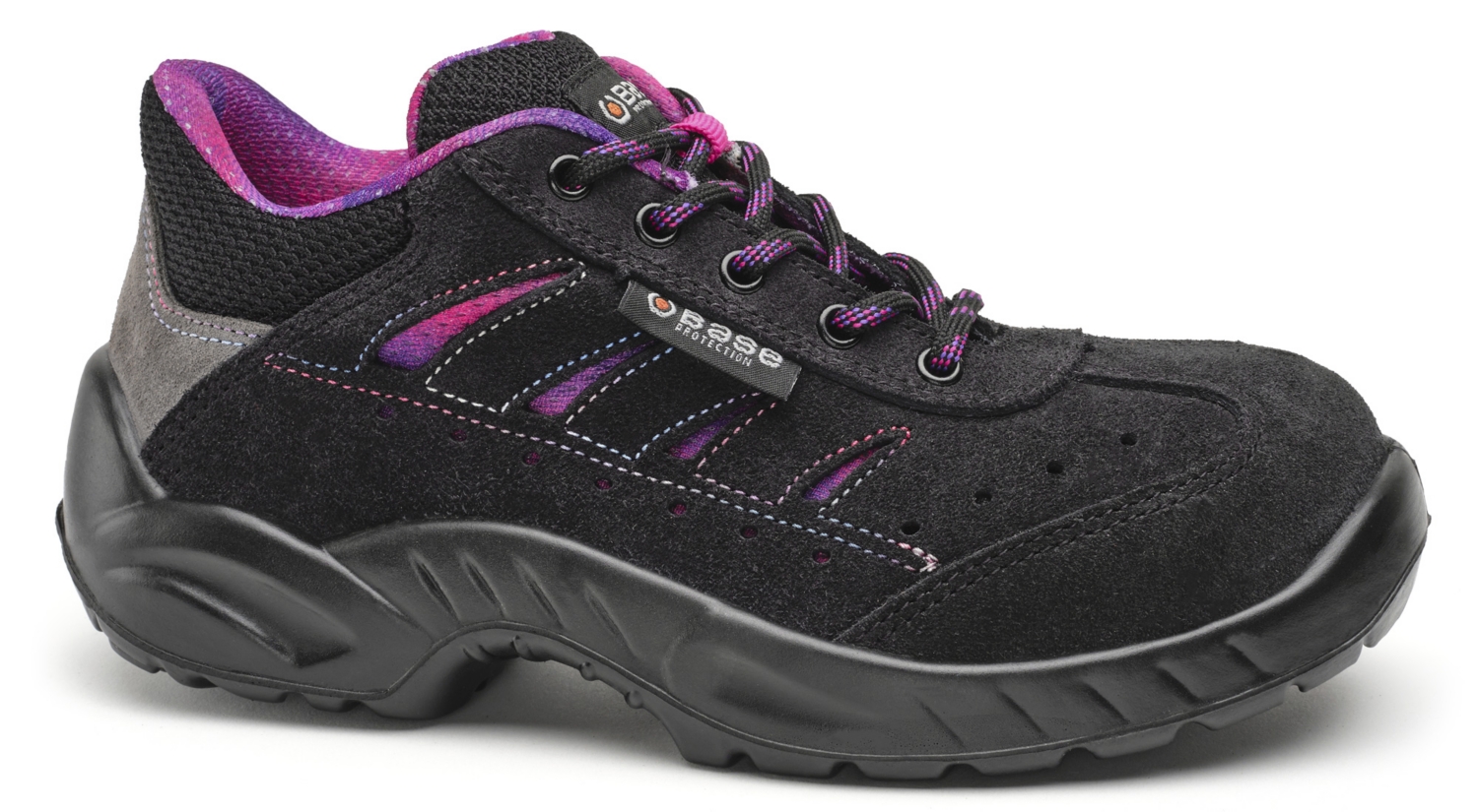 Chaussures de sécurité basses Zoe femme noir/rose - S1P SRC Base Protection