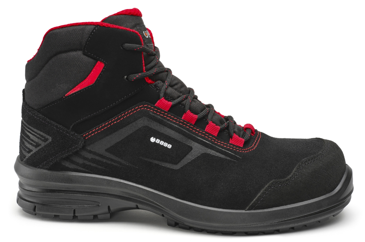 Chaussures de sécurité hautes Dione Top femme noir/rouge - S3L FO SR Base Protection