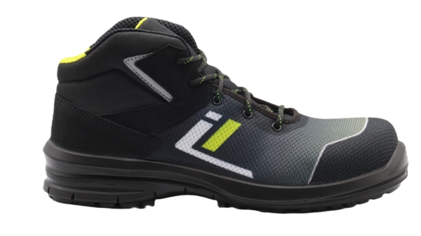 Chaussures de sécurité hautes Avia B0909 - S1PL FO SR Noir/Gris/Jaune Ileva