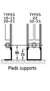 Pied support pour radiateur Europano / Samba Chappee