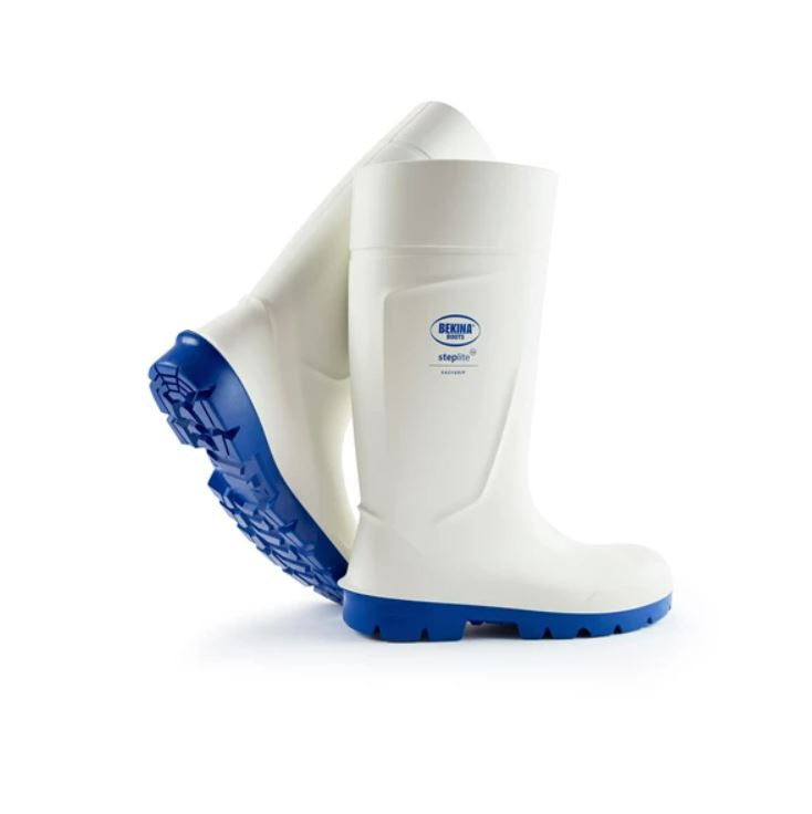  Bottes EasyGrip - S4 SRC - Blanc/Bleu 