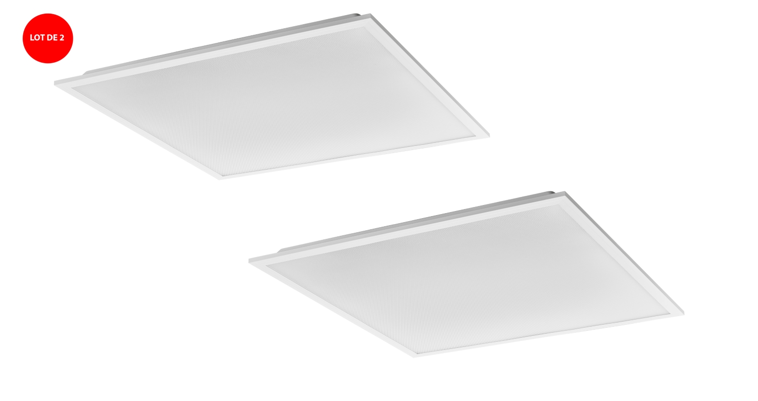 Dalle Eco UGR 19 600x600 30 W 4000 K prismatique Backlit BE LED