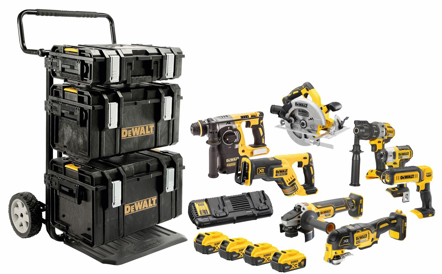 Ensemble Premium de 8 outils électroportatifs - XR 18V 5AH li-ion DeWalt