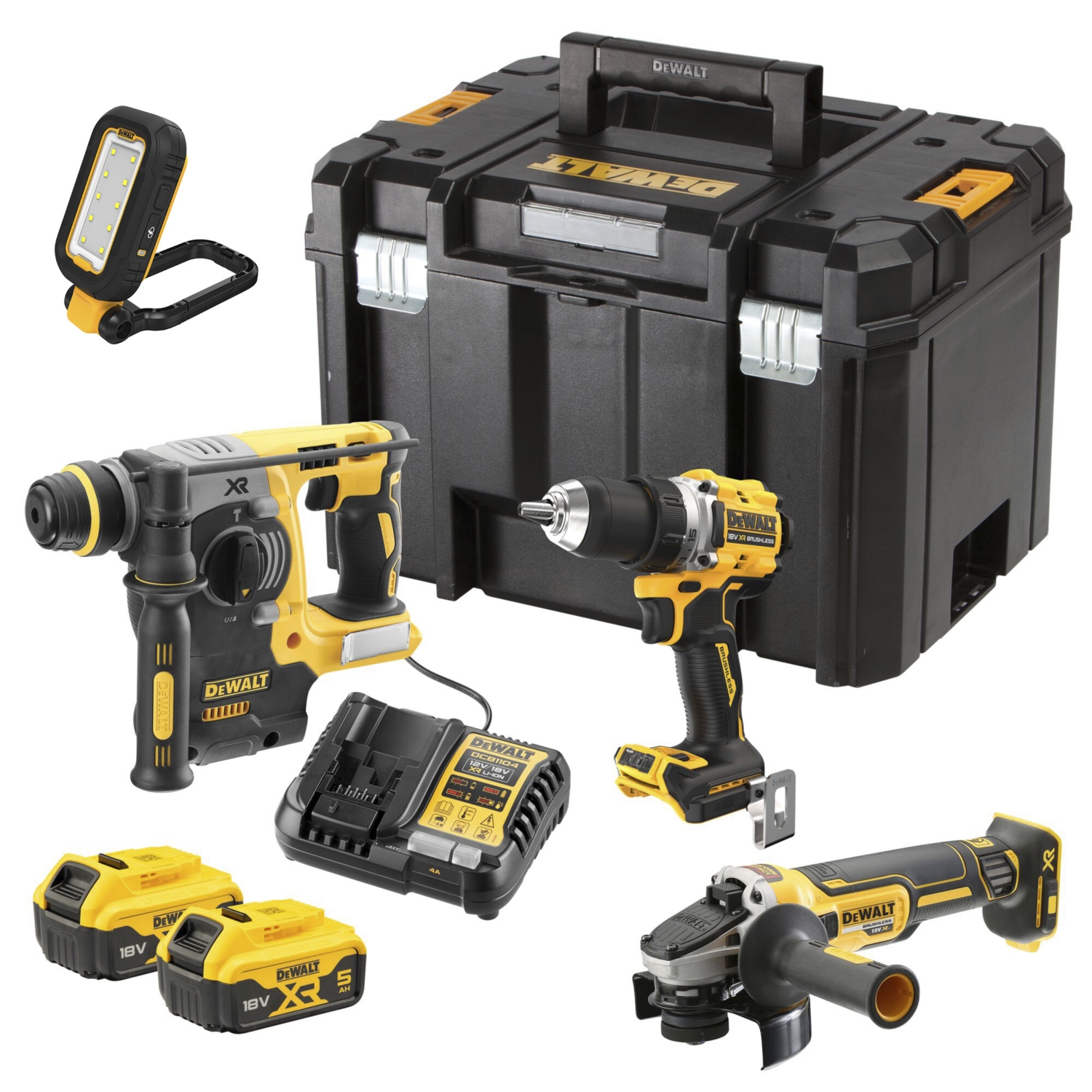Kit 3 outils XR 18 V Brushless + lampe de travail DCL182-XJ DeWalt