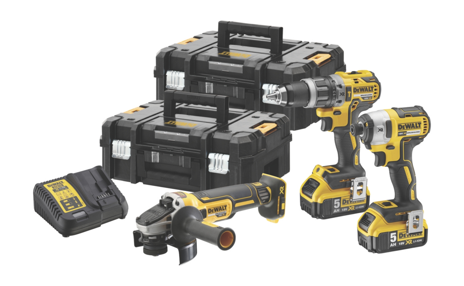 Kit 3 outils XR 18V 5Ah Li-Ion Brushless DeWalt