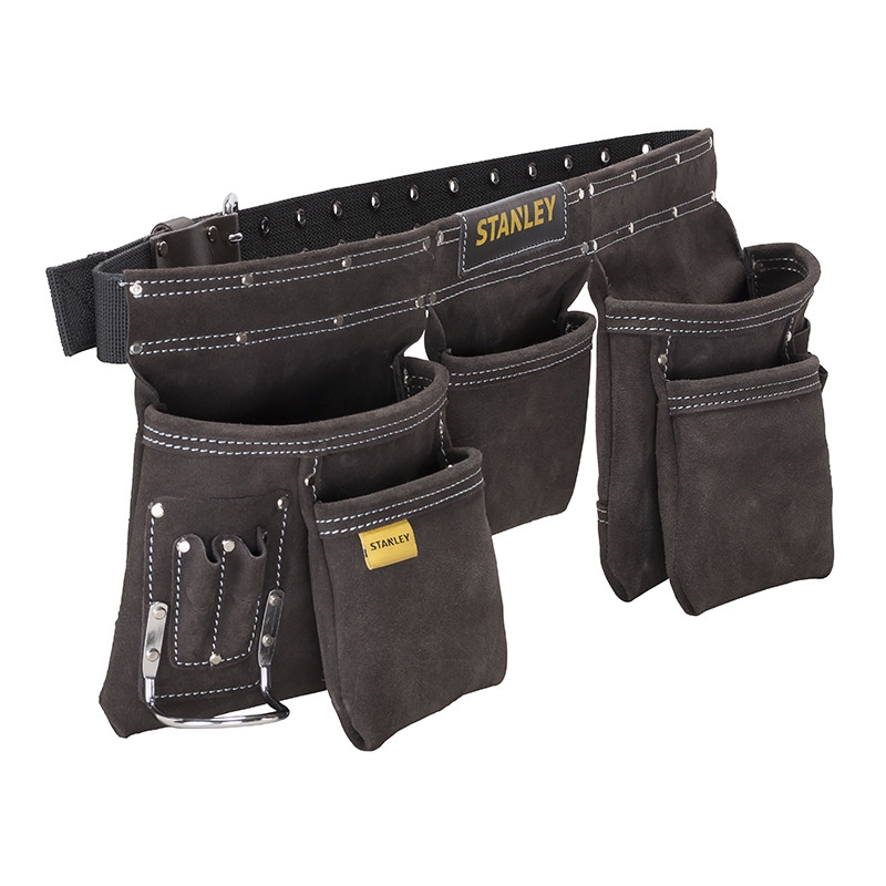 Porte-outils cuir double ceinture h 26 x L 145 x l 9 cm Stanley