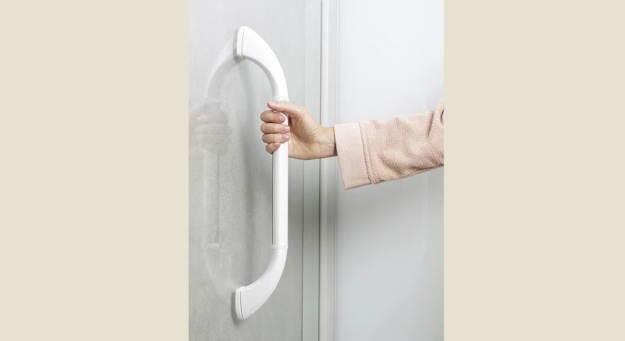 Barre d'appui droite aluminium - A coller