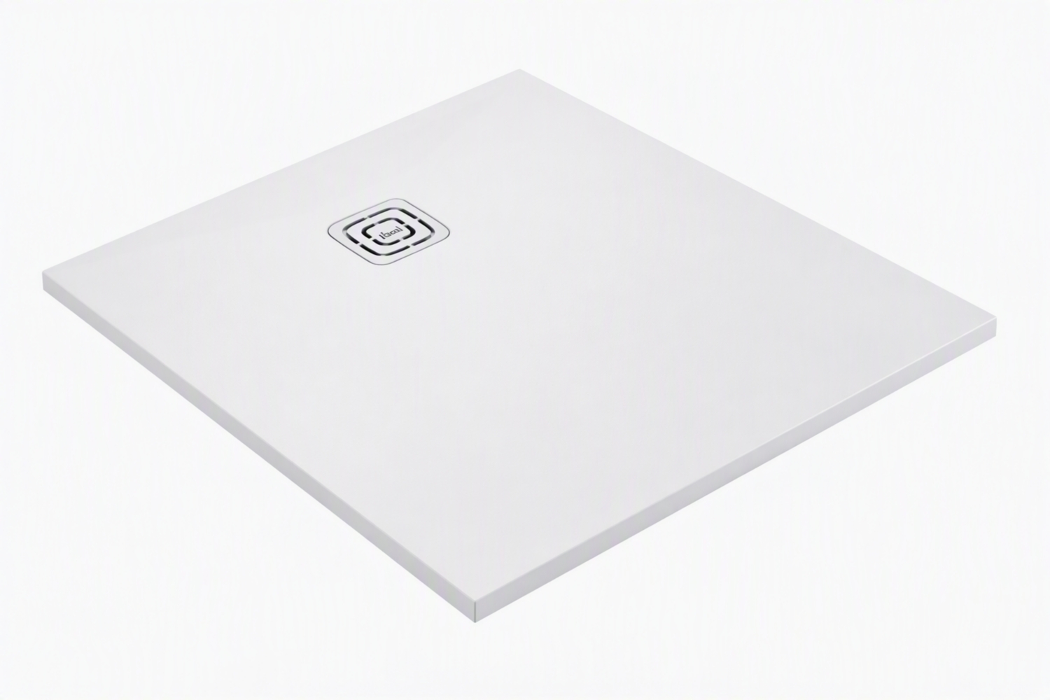 Receveur de douche Kinéone extra-plat carré antidérapant à poser ou à encastrer blanc 90 x 90 cm