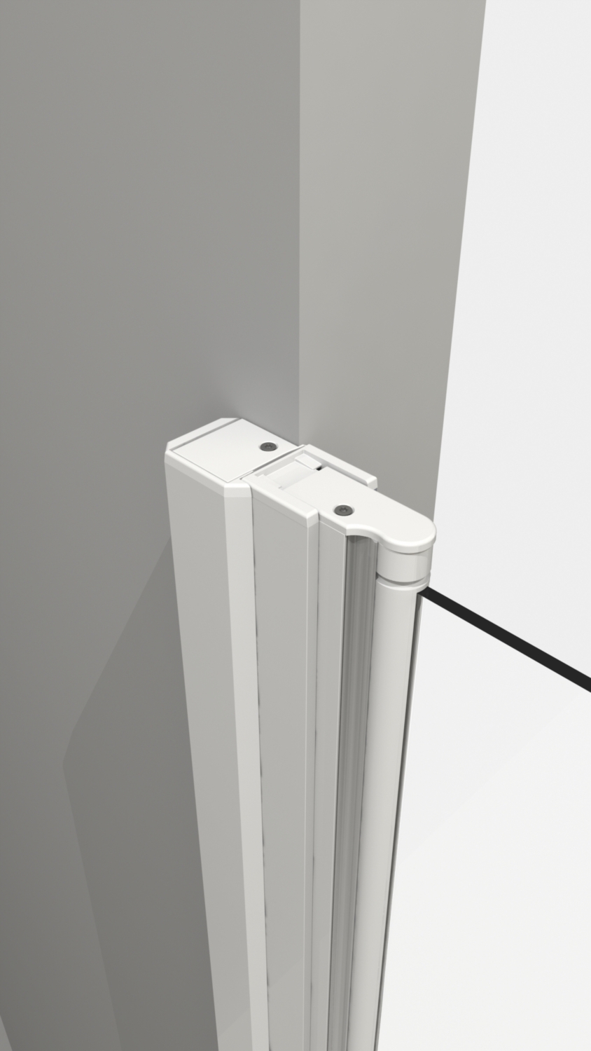 Profilé de fixation latérale pour porte Smart Design sans seuil - côté pivot