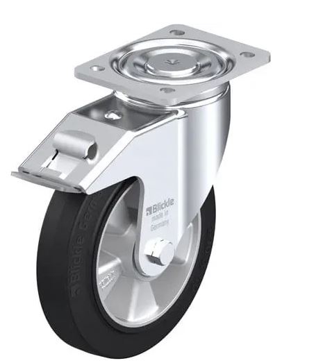 Roulette pivotante L-ALEV à platine à billes avec frein Stop-fix Blickle