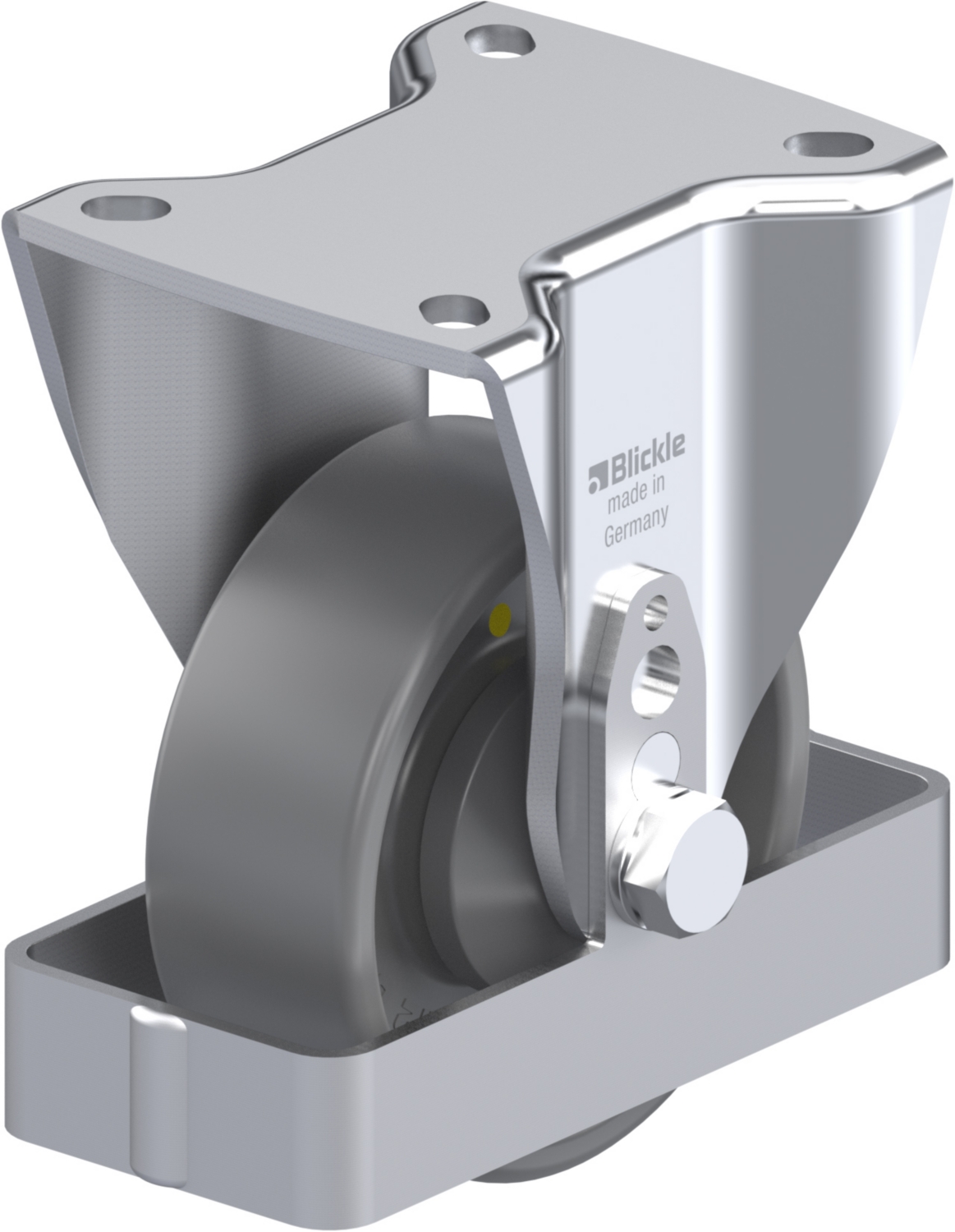 Roulette fixe BH-PO à platine Electro-conductrice Roulement à billes sans frein Blickle