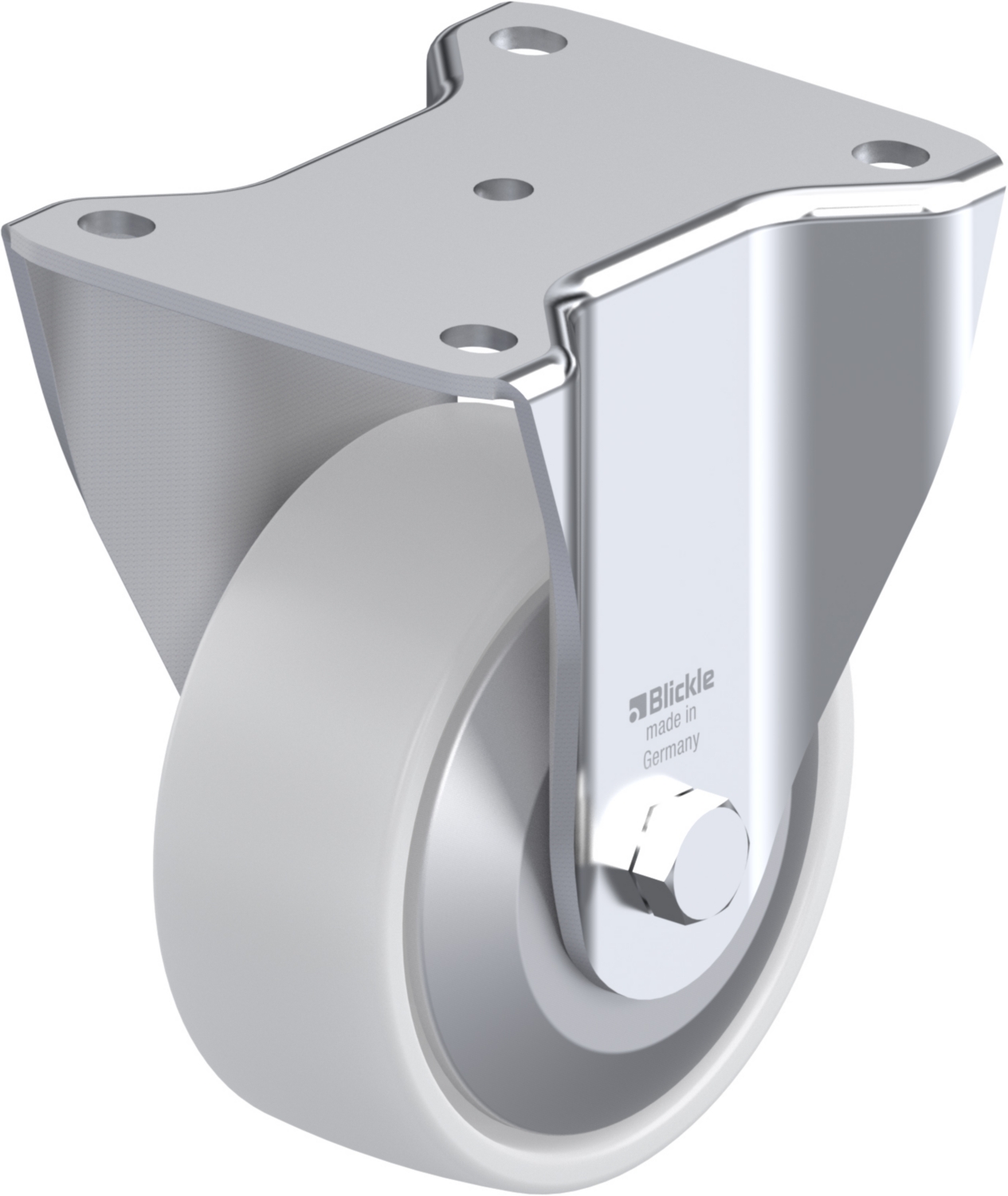 Roulette fixe BH-PO à platine Pare-fils Roulement à rouleaux sans frein Ø 125 mm 400 kg Blickle