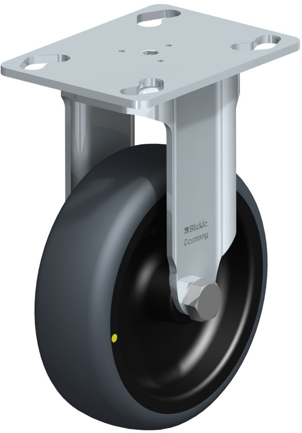  Roulette fixe BKPA-TPA à platine Electro-conductrice Moyeu lisse sans frein 