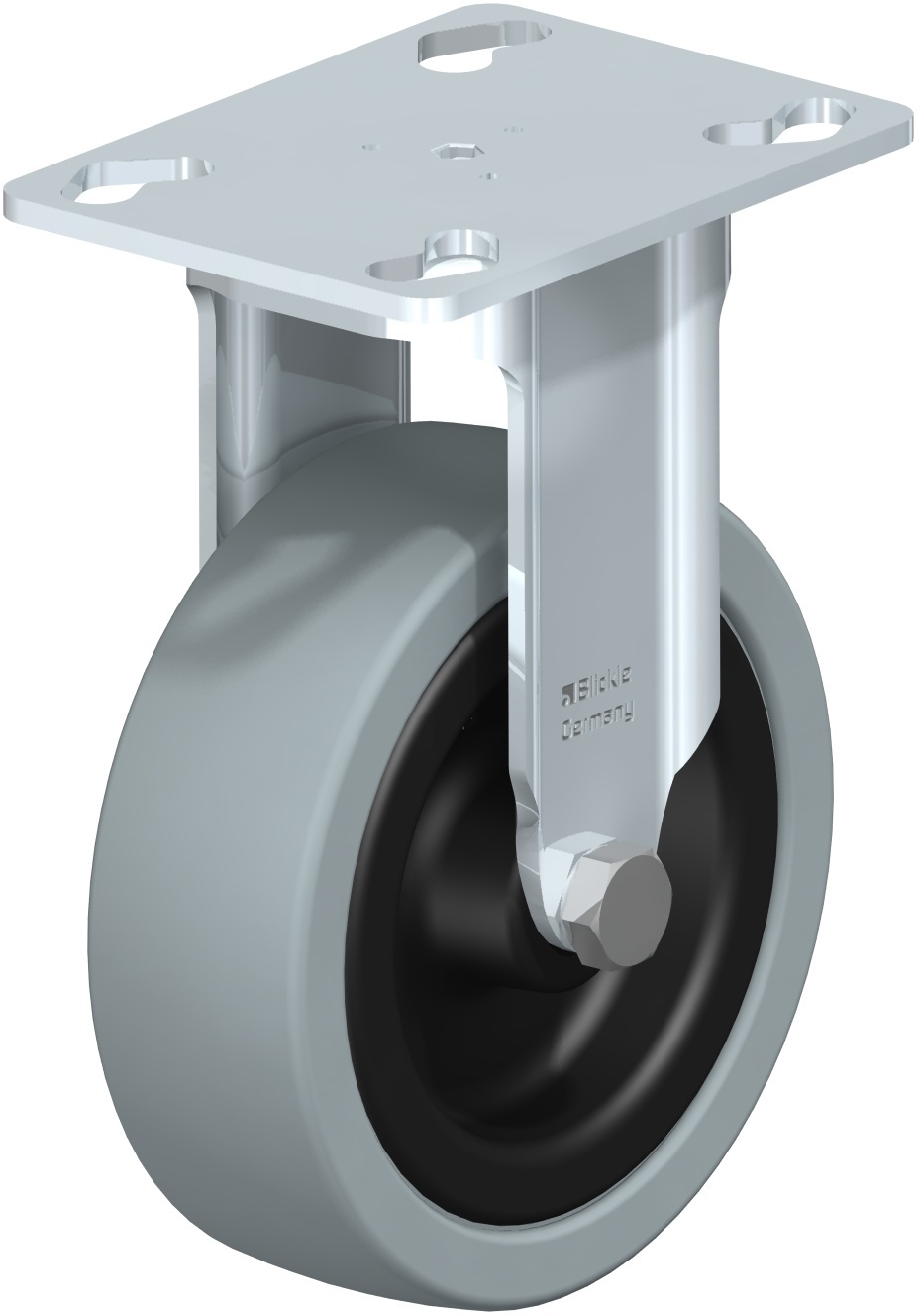  Roulette fixe BKPA-VPA à platine Moyeu lisse sans frein 