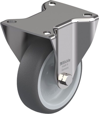  Roulette fixe BX-PATH à platine Moyeu lisse sans frein 