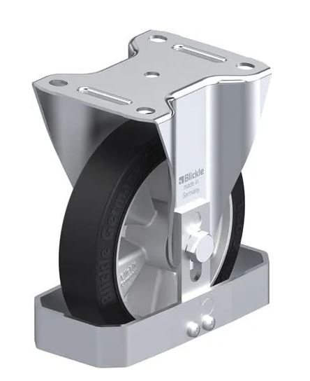  Roulette fixe B-ALEV à platine Protège-pied Roulement à billes sans frein 